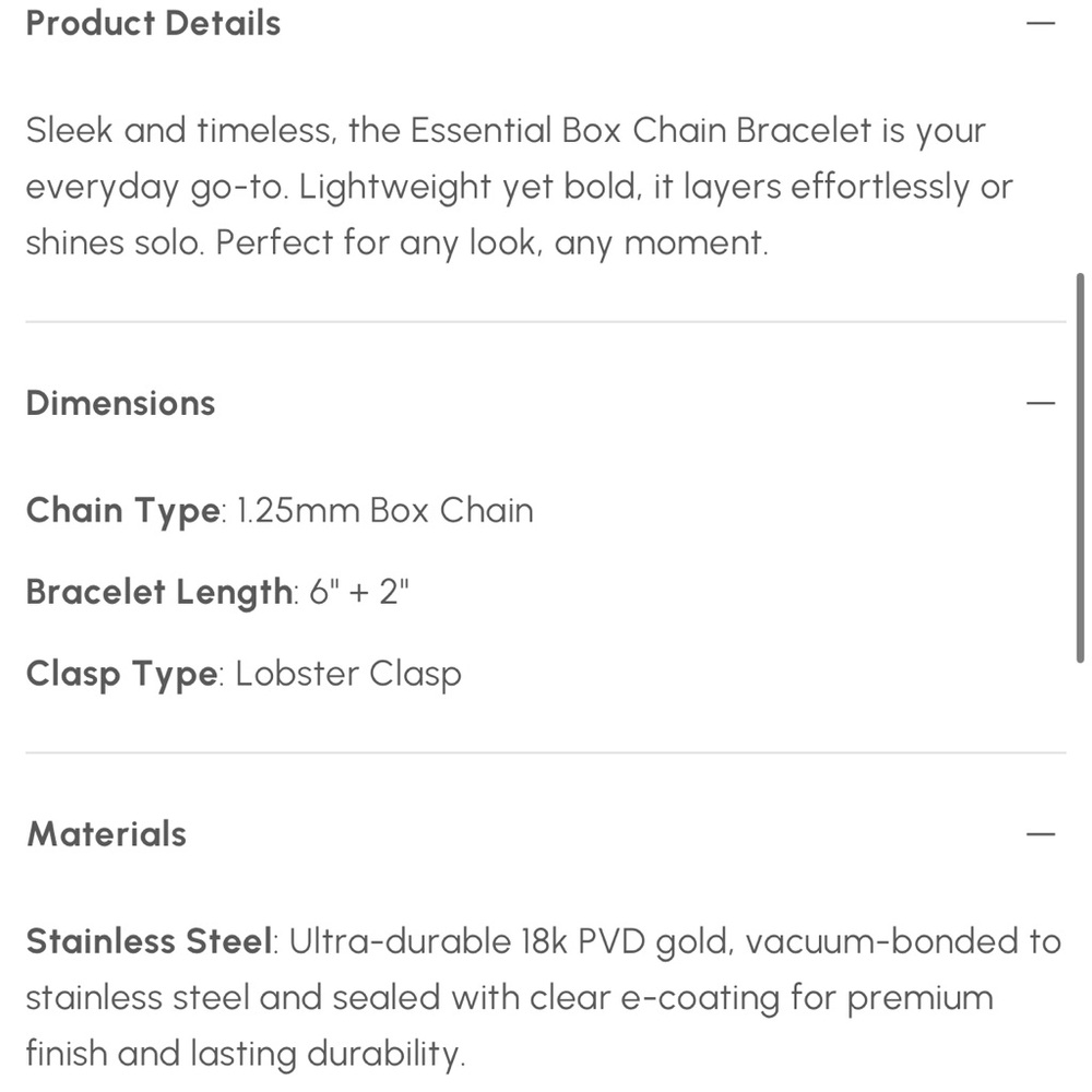 Essential Box Chain Silver Bracelet - Picture 2 of 2